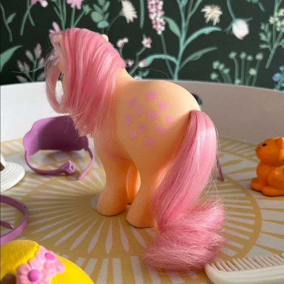 VINTAGE My Little Pony Pretty Parlor Peachy Pony & Twinkles cat 1980’s Hasbro - Picture 6 of 17